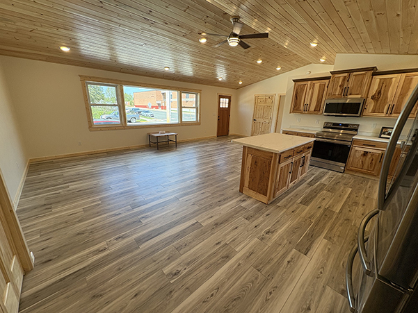Blackduck house dining and living area